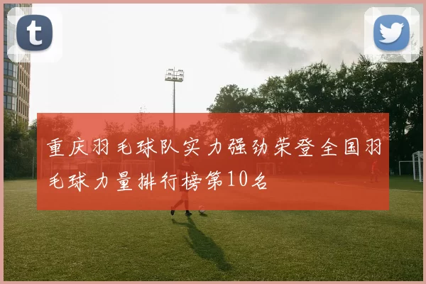重庆羽毛球队实力强劲荣登全国羽毛球力量排行榜第10名